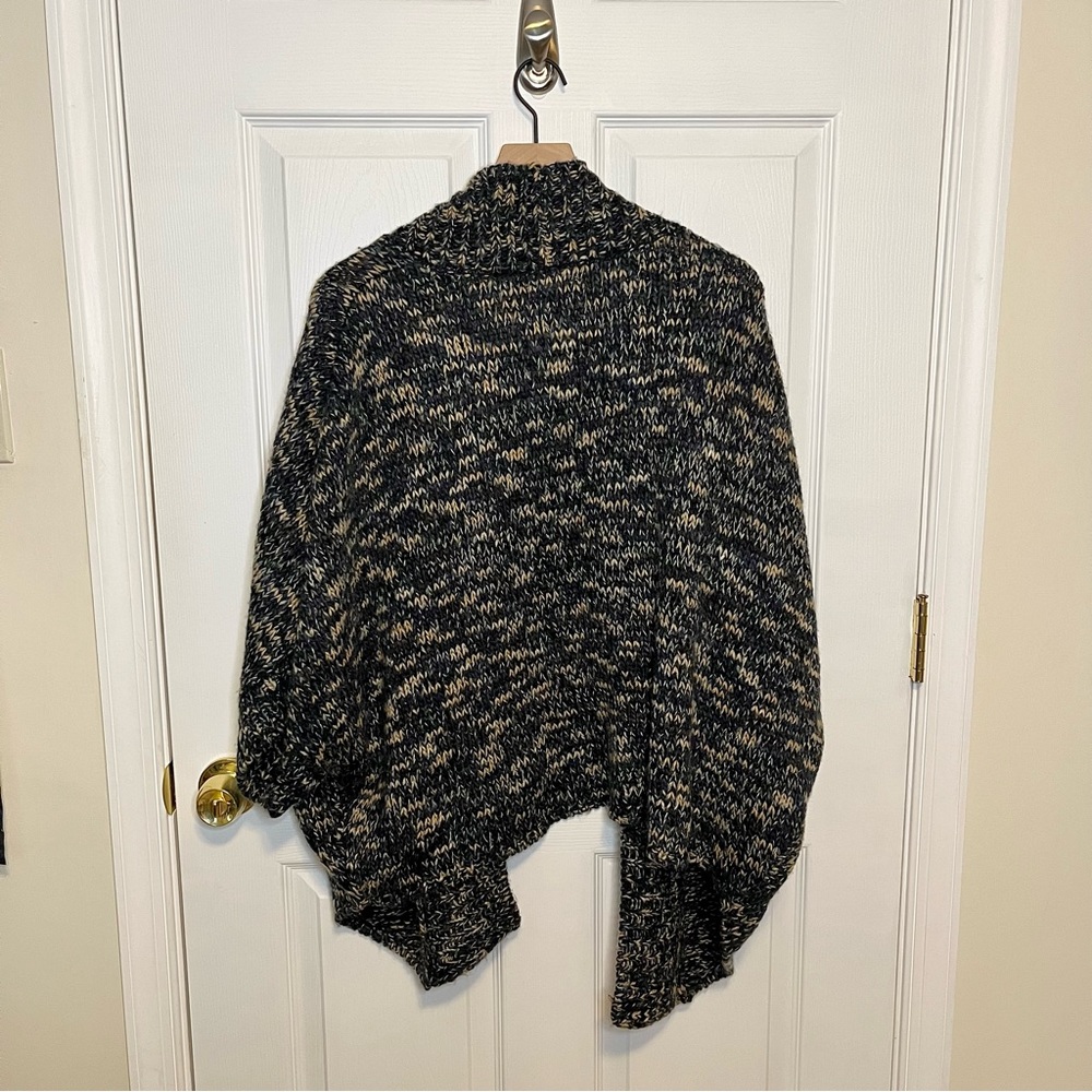✧･ﾟneutral knit poncho cardigan - Picture 5 of 7